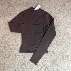 Babaton brown long sleeve sweater size XXS